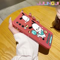 Jlingji เคสสำหรับ Huawei P30 Pro เคสลายการ์ตูน Pochacco เคสขอบสี่เหลี่ยมด้านข้างบางเคสมือถือนิ่มเคสป้องกันการกระแทก