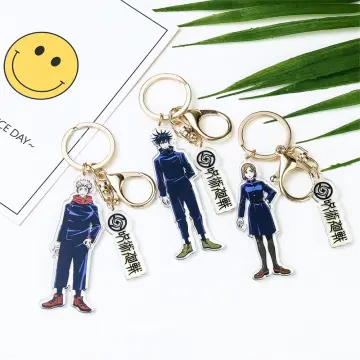 Japan Anime Jujutsu Kaisen Keychain Kawaii Figures Cosplay Itadori Yuji  Satoru Gojo Pendant Car Key Ring Bag Accessories Jewelry