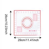【☊HOT☊】 luoqin อุปกรณ์ครัวแผ่นรองรีดแป้งเสื่อแบบหนาทำจากซิลิโคนนอนสติ๊กอุปกรณ์สำหรับอบขนมอบเค้กขนมผ้าปูโต๊ะแป้ง