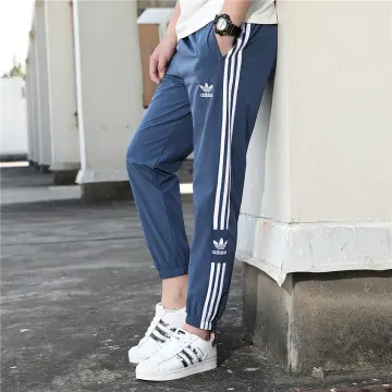 Adidas Men Casual Long Sports Pants Chinos Elastic Cotton Black Gray Ready  Stock Malaysia