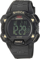 Timex Mens Expedition Digital Shock CAT Resin Strap Watch Blackout