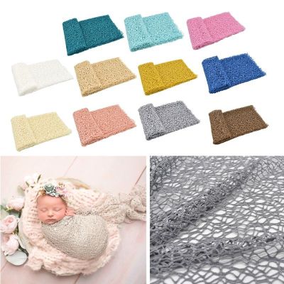 SNE Newborn Stretch Wrap Photography Props knit Fabric Hollow Out Swaddle Blank