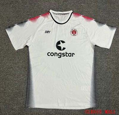 Saint Pauli เสื้อกีฬาสีขาว23/24เวอร์ชั่นแฟนเสื้อแข่งฟุตบอลคุณภาพของไทย