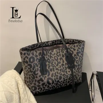 2023New Women Leather Backpacks Fashion Leopard Print Shoulder