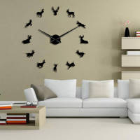 3D Wall Clock Acrylic Modern Frameless Mute Clock with Mirror Numbers Stickers