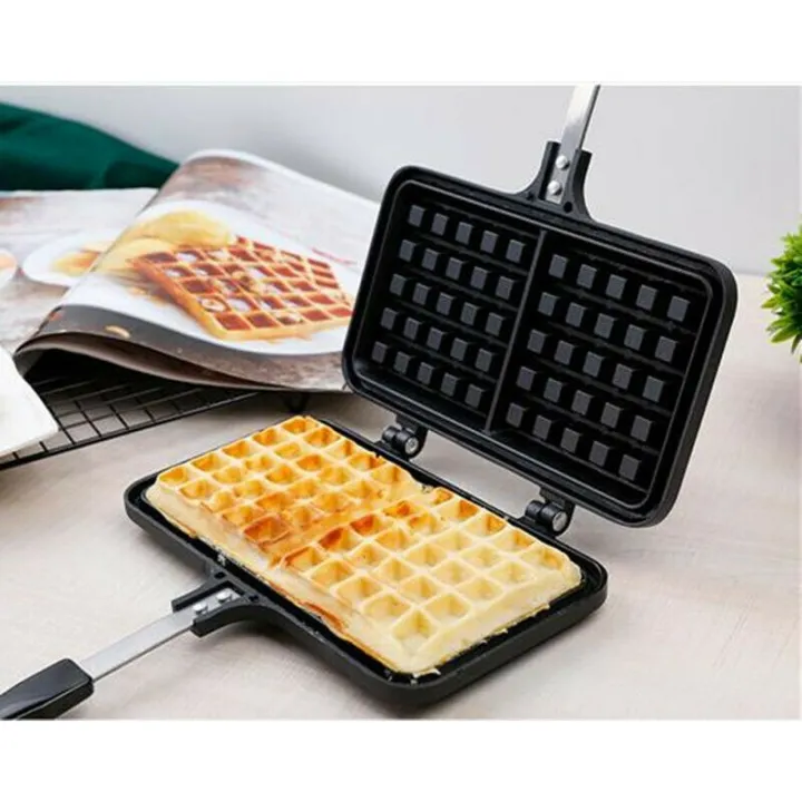 JS Rectangle Shape Non-stick Metal Waffle Maker Pan Tool | Lazada PH