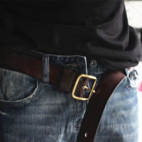 New Mens Retro Leather Belt Mens Luxury Belt Mens Belt Mens Fashion Classic Copper Pin Buckle Mans Jeans Belt High Quality