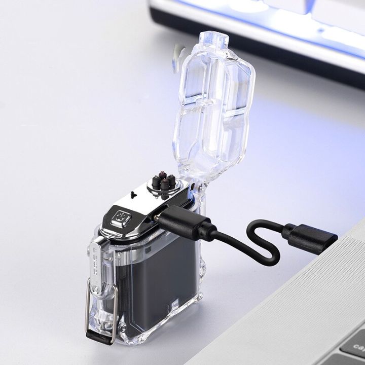 zzooi-new-personality-creative-usb-electronic-lighter-transparent-body-double-arc-outdoor-camping-windproof-waterproof-lighter