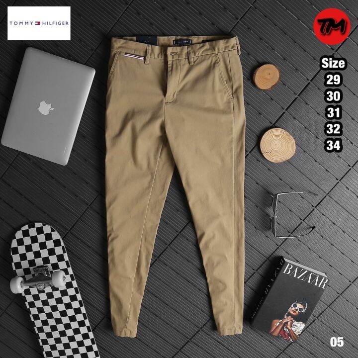 Tab Detail Slim Pants