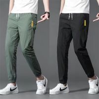 CODyx648 ?READY STOCK ? Mens Pants Ice Silk Korean Style Loose Casual Sport Trendy Drawstring Trousers Plus Size Seluar Lelaki SLS-03