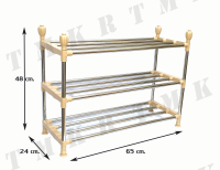 ชั้นวางรองเท้าสแตนเลส 3 ชั้น