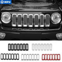 MOPAI Racing Grills for Jeep Patriot 2011 ABS Car Front Mesh Grille Decoration Cover Stickers for Jeep Patriot Car Accessories