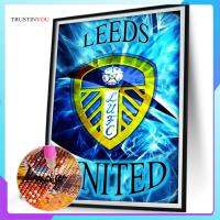 5D เจาะเต็มรอบ DIY ภาพวาดเพชร LEEDS ศิลปะหัตถกรรมตกแต่งบ้าน UNITED