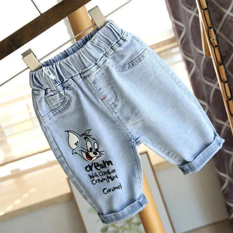 Denim Shorts for Boys 2022 New Summer Children's Short Jeans Cartoon  Printed Baby Five-point Korean Style Comfortable Kids Pants | Lazada