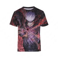 Kids Boys Jujutsu Kaisen Anime Print Crew Neck T-Shirt Short Sleeve Daily Top 5-14 Years(110CM-160CM)