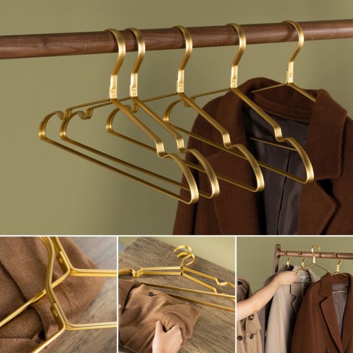 10pcs Hangers For Clothes Durable Anti-slip Aluminium Alloy