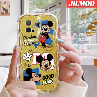 JIUMOO เคสสำหรับ Vivo Y55 Y75 5G,Y52t Y55s 2023 2023 Y33e T1 Y30 5G Iqoo เคส Z6ลายมิกกี้เคสเนื้อครีมแบบนิ่มกันกระแทกเคสโทรศัพท์โปร่งใส TPU ซิลิกาแบบใสเจลป้องกันการตกหล่นฝาครอบป้องกัน Y33s