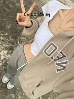 Chic Clothing  เสื้อฮู้ด เสื้อแขนยาวอบอุ่น หลวมและสบาย ๆ สไตล์ขี้เกียจย้อนยุคอเมริกัน 2023NEW WJK2390PI4 37Z230915