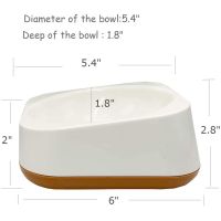 Junhonsion Cat Bowl, Shallow Cat Food Bowls,Wet Cat Dish,Non Slip Cat Feeding Bowls,Stress Relief Slanted Feeder Bowls