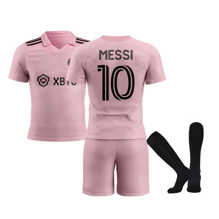 Messi Inter Miami Heat Pressed Home Kit 2023/24 – FootyKitsToronto