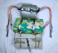 tomwang2012.FULL SET WW2 WWII GERMAN Military Combat KNAPSACK EQUIPMENT (PALM TREE REVERSIBLE CAMO camouflage TENT ZELTBAHN)