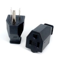 US American 3 Pins Industrial AC Electrical Power Rewireable Plug Male W/ Wire Socket Outlet Adapter Extension Cord Connector15A