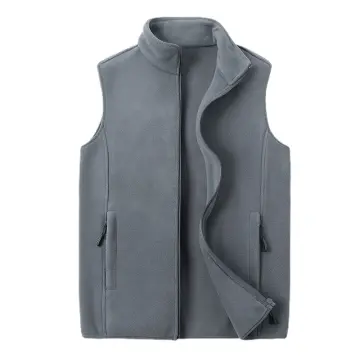 Mens grey deals fleece vest