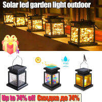 Solar LED Lights Outdoors Floor Lanterns Powered Candle IP65 Terraza Indoor Hanging Balcony Lamp Decorations Lighting For Garden