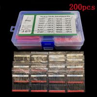 200pcs / Box Fast Switching Schottky ไดโอดสารพันชุด 1N4001 1N4004 1N4007 1N5408 UF4007 FR207 1N5817 1N5819 1N5822 1N4148 RL207