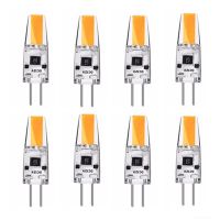 G4 LED 10ชิ้น/ล็อต6W หลอดไฟ AC DC 12V 220V ไฟสปอตไลต์ COB โคมไฟ LED อะไหล่โคมไฟฮาโลเจนสีขาวอบอุ่น/เย็น