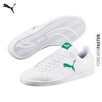 PUMA BASICS - รองเท้ากีฬา Smash Cat Leather สีขาว - FTW - 36294505