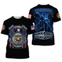 [High quality inventory] all 3d marine fashion us over printed clothes ja0276fashion trend summer short-sleeved 3dt shirt（free custom NAME&amp;LOGO)