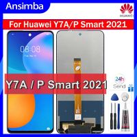 Ansimba Original 6.67นิ้ว IPS LCD สำหรับจอแสดงผลสมาร์ท2021 Huawei P พร้อมกรอบชุดประกอบดิจิไทเซอร์หน้าจอสัมผัส PPA-LX3 Y7A Huawei LX1หน้าจอ LCD LX2