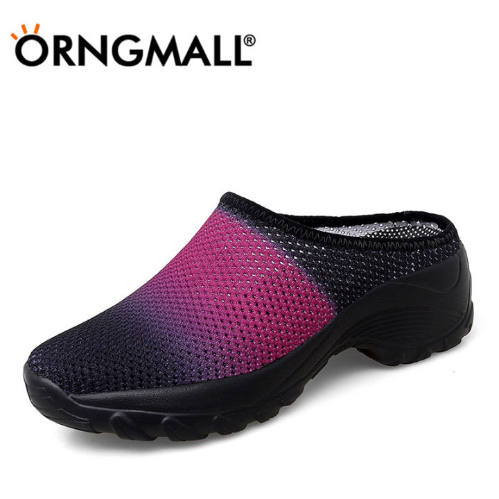 orngmall-รองเท้าผ้าใบแฟชั่นสำหรับผู้หญิงวิ่งรองเท้าใส่เดินฤดูใบไม้ร่วงร้อนตาข่ายระบายอากาศผู้หญิงถักผสมรองเท้าผ้าใบสีนุ่มแพลตฟอร์ม-slip-on-รองเท้าส้นเตี้ย35-42