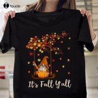 New ItS Fall YAll Cute Gnomes Pumpkin Autumn Tree Fall Leaves Funny Gift T-Shirt Red Shirts For Cotton Tee Xs-5Xl Unisex