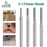 LAVIE 3.175mm Double-Edged Straight Groove Router Bit Set โลหะผสมเครื่องมือตัดเสี้ยนไม้ CNC แกะสลัก Cutter-C Z03B0