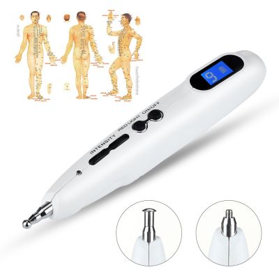 Electronic Laser Acupuncture Pen LCD Display Massage Pen Acupoint Meridian Energy Therapy Relief Health Care Products Bumper Stickers Decals  Magnets