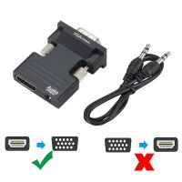 1080P HD Female To VGA Male Converter with 3.5mm Audio Cable Adapter for PC Laptop HD TV Monitor Projector