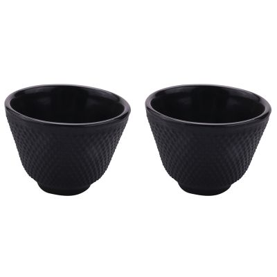 2X Cast Iron Tea Cups Drinkware Chinese Handmade Coffee Tools Health Care Polka Dot Iron Cup