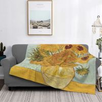 Van Gogh Starry Sunflower Oil Painting Customized 2, 3D Blanket Personalized Printing Soft Coral