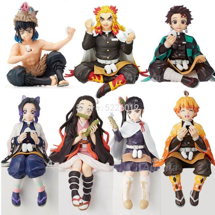 Premium Chokonose Figure Anime Demon Slayer Kamado Tanjirou Agatsuma Zenitsu  Eat Rice Balls PVC Action Figure