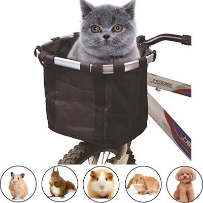 Pets Cat Seat Dog Bicycle Basket Waterproof Pets Seat Bicycle Basket Front Removable BIke Basket Carrier Bag Cycling Supplies