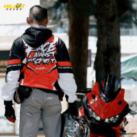 Y7 เสื้อซิ่ง เสื้อพิมพ์ลาย CBR500R ตรงรุ่น แขนสั้น แขนยาว คอปก ฮู้ดซิป ฮู้ดสวม ใส่ออกทริป ใส่ขับรถ