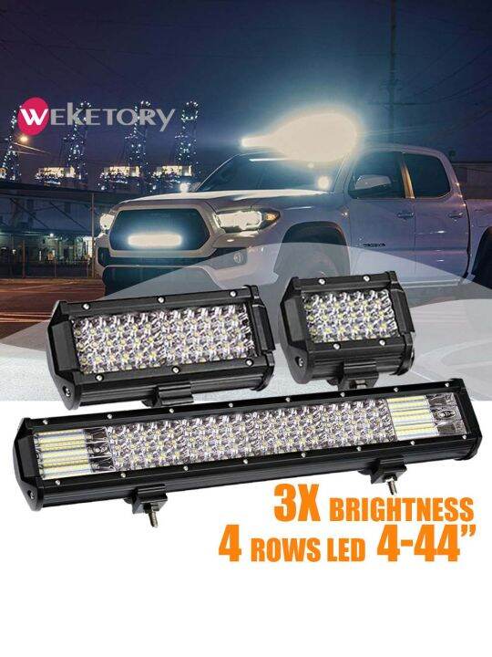 [Hot K] weketory Quad Rows 4 - 44 Inch LED Bar LED Light Bar for Car ...