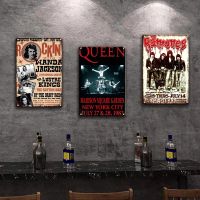 Rock N Roll Art Poster Tin Sign Vintage Kiss Queen Band Metal Plate Signs Retro Pub Bar Home Decoration Plaque Rock Stickers Size: 20cm X 30cm（Contact the seller, free customization）