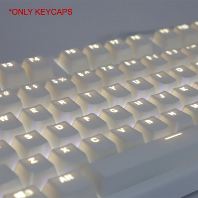 คีย์บอร์ด Keycaps สีขาว ABS โปร่งใส Backlight 108 คีย์ชุดสำหรับ Anne Pro 2 GK61 SK61 GK64 เกม PC-dliqnzmdjasfg