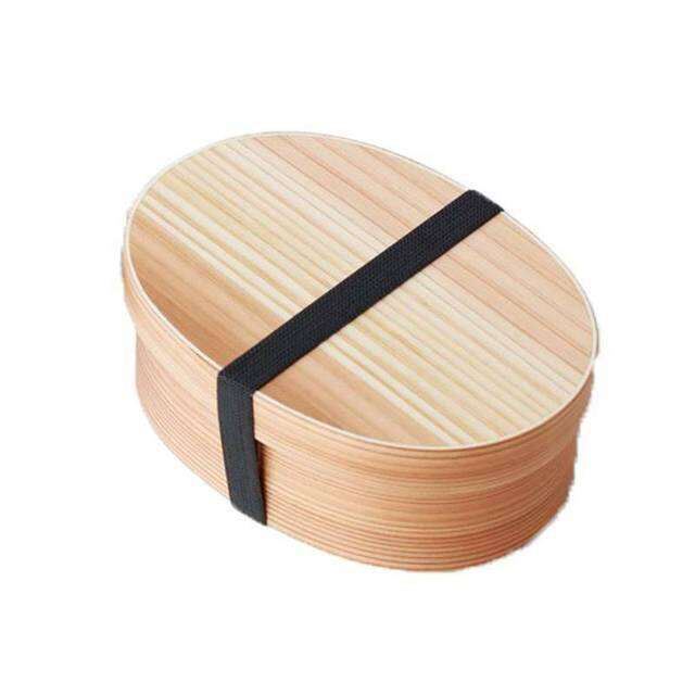 Japanese Style Wood Bento Box Microwavable Food Container Bamboo Lunch