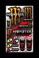 Monster Energy 04 สติ๊กเกอร์แต่งรถมอเตอร์ไซค์ บิ๊กไบค์ ATV หมวกกันน็อค รถยนต์ สติ๊กเกอร์เคลือบเงาคุณภาพดี