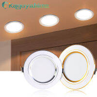 Kaguyahime บาง LED Downlight 220V LED Spot Down Light 18W 15W 9W 5W High Bright Gold สีขาวรอบโคมไฟในร่ม