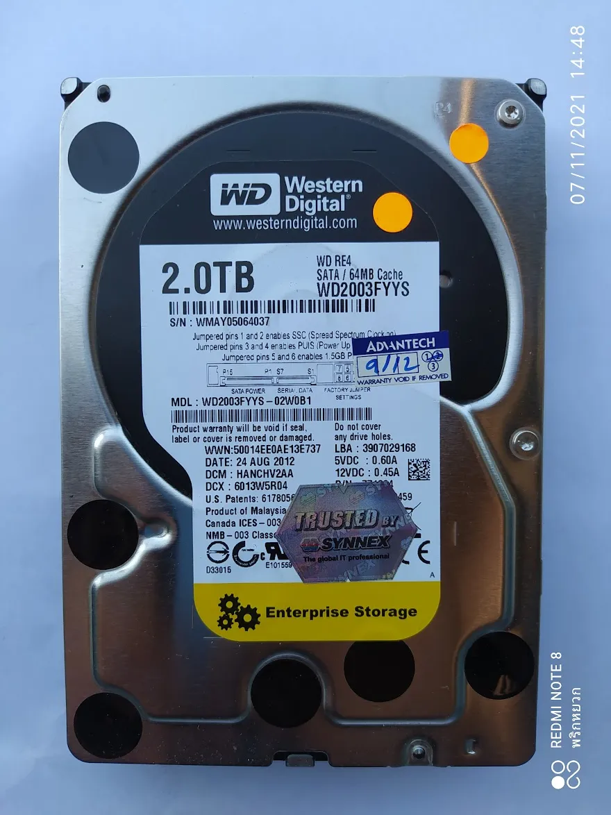 WD Enterprise Storage 250g/500g/1Tb/2Tb/3Tb เกรดเชิบเวอร์ ทนถึก เปิด ...